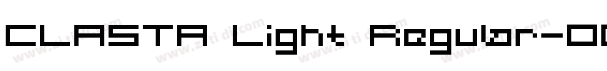 CLASTA Light Regular字体转换